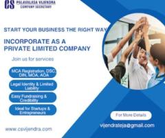 Expert Company Incorporation Services in Hyderabad