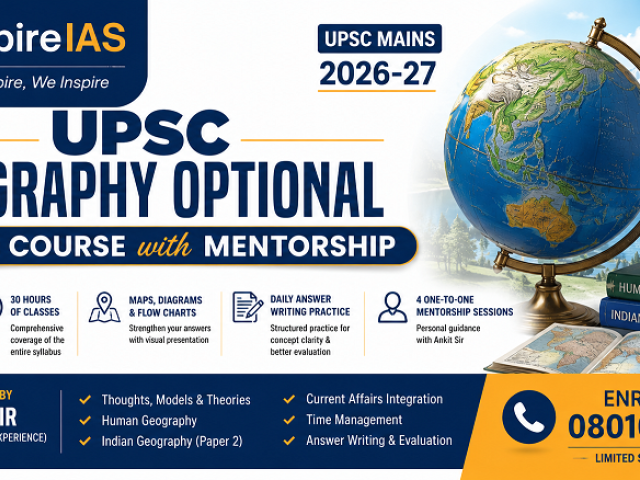 UPSC Geography Optional Crash Course with Mentorship