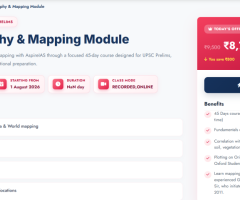 Prelims Crash Course: Mapping Geography for UPSC