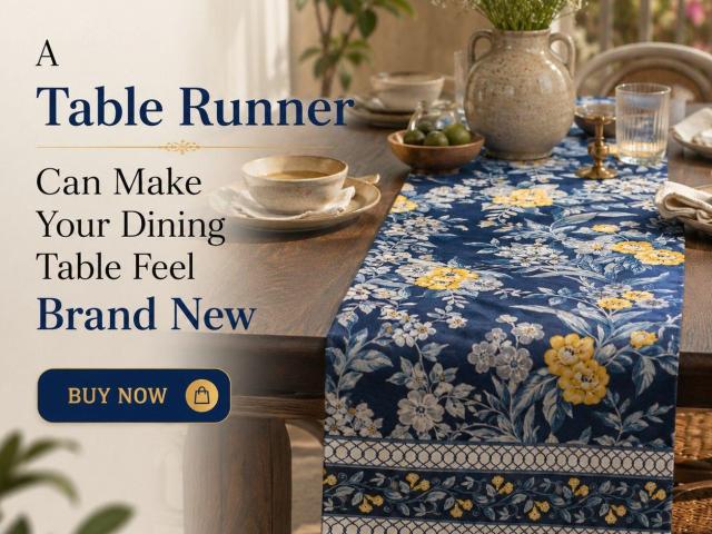 A Table Runner Can Make Your Dining Table Feel Brand New