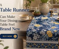 A Table Runner Can Make Your Dining Table Feel Brand New