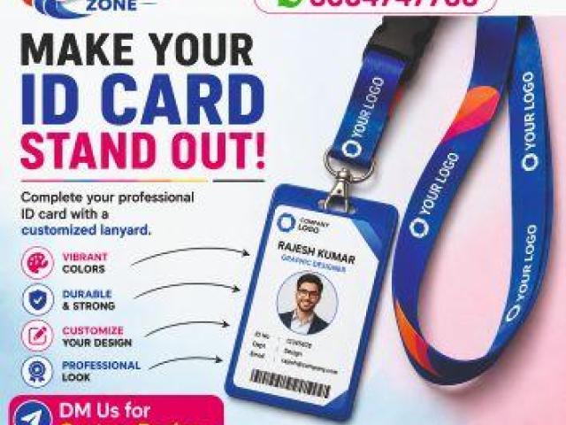 Lanyard Printing Rs. 30/- Corporate Branding | Perfect for ID Cards | 631