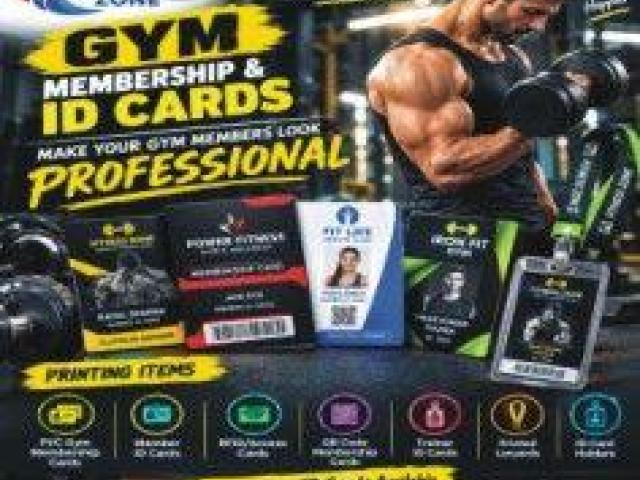 Creative Zone Printing Service | Gym Membership Cards | Visiting Cards | Stickers | 600