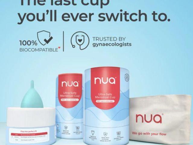 Buy Nua Menstrual Cup | Leak-Free Period Cup with Antibacterial Pouch