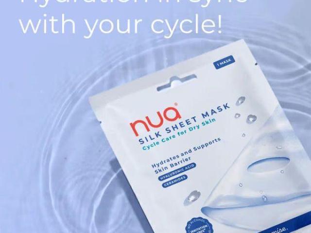 Nua Silk Sheet Mask - Hydrating & Repairing Sheet Mask with Ceramides & Hyaluronic Acid