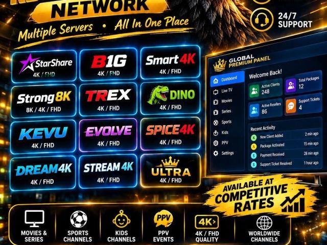 GLOBAL Premium Panel – Smart4K, Stream 4K, Glo TV & More