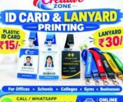 Corporate Lanyard Printing Rs. 30/- | ID Card starts from Rs. 15/- | Creative Zone | 645