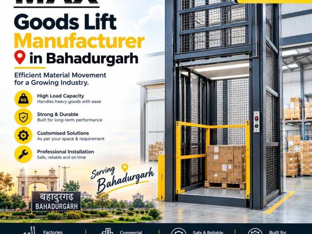 Goods Lift for Raw Material Transportation in Bahadurgarh