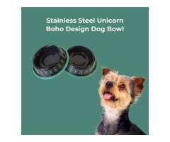 Stainless Steel Unicorn Boho Design Bowl