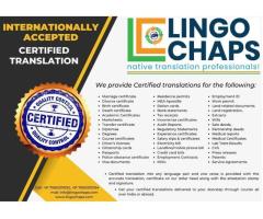 Certified Translation Services for your Documents