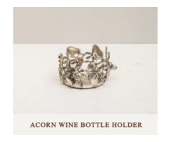 Shop Acorn Wine Bottle Holder II Home Decore Items II Barware | Elm & Oak