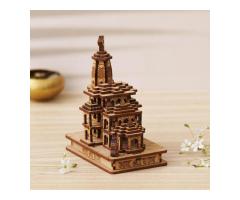 Webelkart Wooden Ram mandir Ayodhya model For Home and office decor