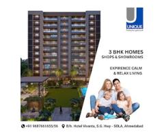 Unique Luxuria, Sola, Gota, Ahmedabd I 3 BHK Flats, Apartments, Home, House.